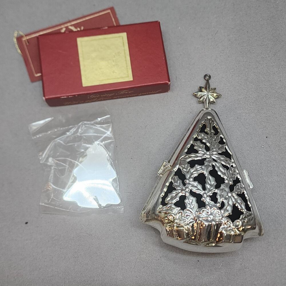 Lenox Christmas Ornament Silverplate Vintage‎ 1990 Giving Tree